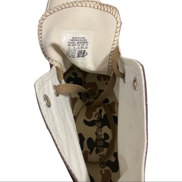 Beige Cordura Hightop Converse Sneaker - Picture 7 of 7